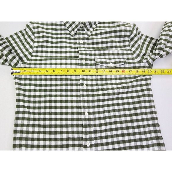 Jack Spade Size Small Mens Green White Flannel Button Down Long Sleeve Shirt - Picture 3 of 11